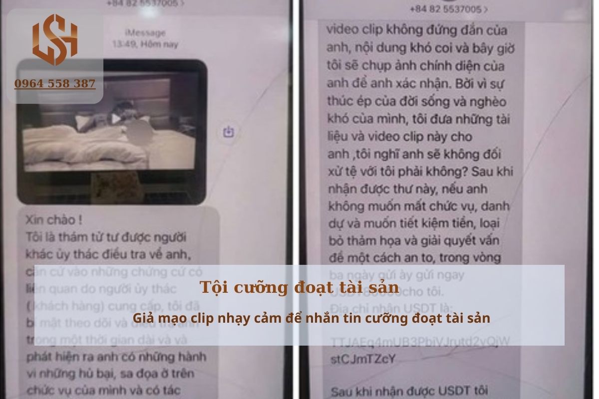 Giả mạo clip nhạy cảm để nhắn tin cưỡng đoạt tài sản