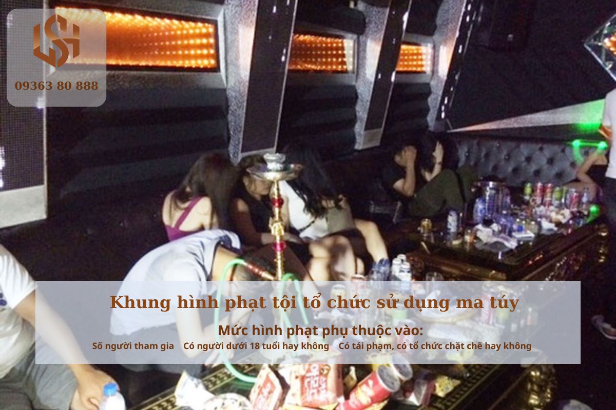 Khung hình phạt tội tổ chức sử dụng ma túy